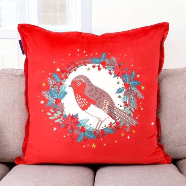 Tipperay Christmas Cushion - Robin