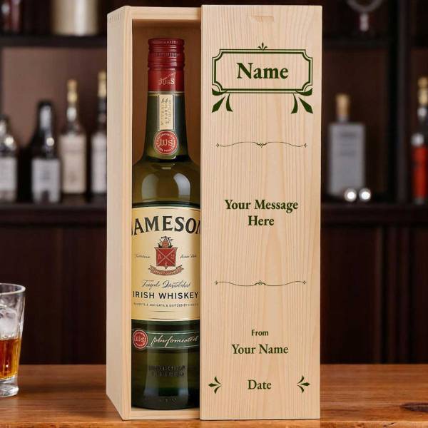 Any Text - Personalised Whiskey Wooden Box