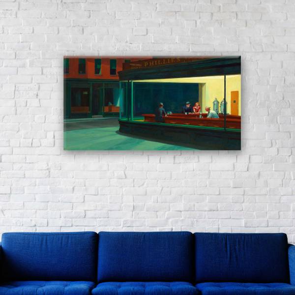 Nighthawks by Hopper - Stretched Canvas