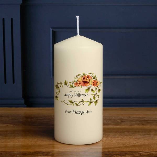 Pumpkin Vines - Halloween Personalised Candle