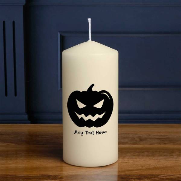 Pumpkin Silhouette - Halloween Personalised Candle