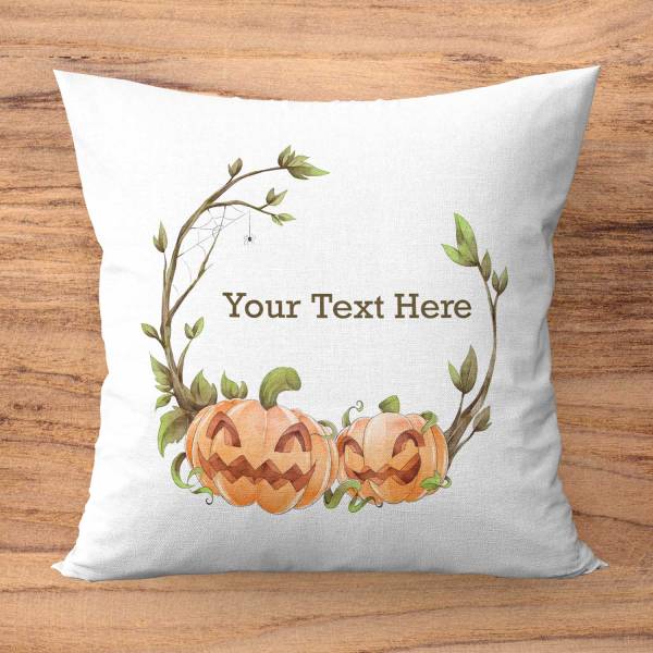 Pumpkin Vines - Halloween Personalised Cushion Square