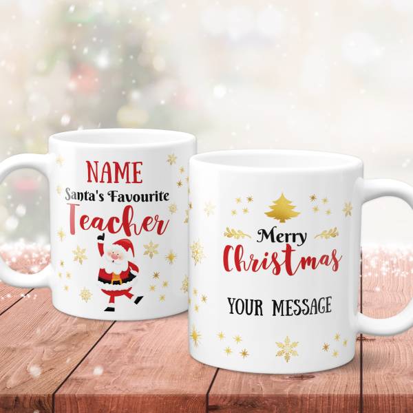 Santa's Favourite Teacher - Personalised Mug