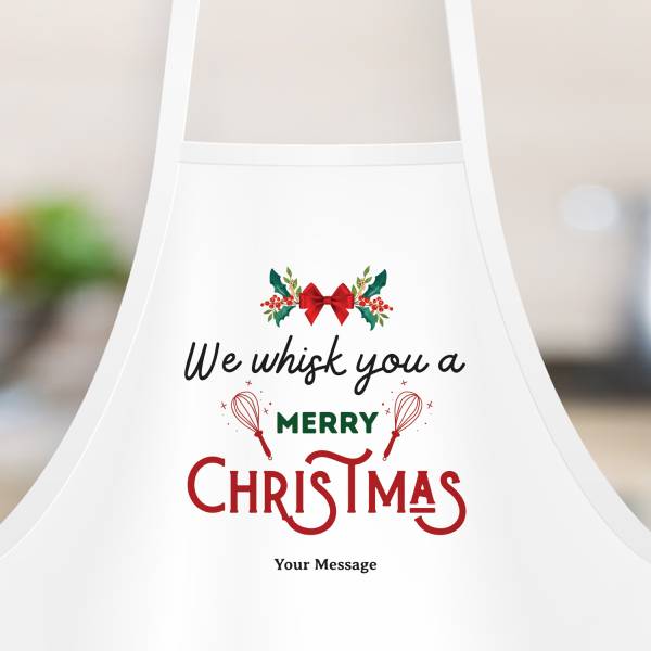 We whisk you a Merry Christmas - Personalised Apron