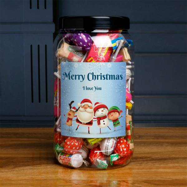 Santa's Friends - Personalised Sweets Jar