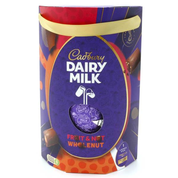 Cadbury Dairy Milk Fruit & Nut and Wholenut Chocolate Easter Egg 249g