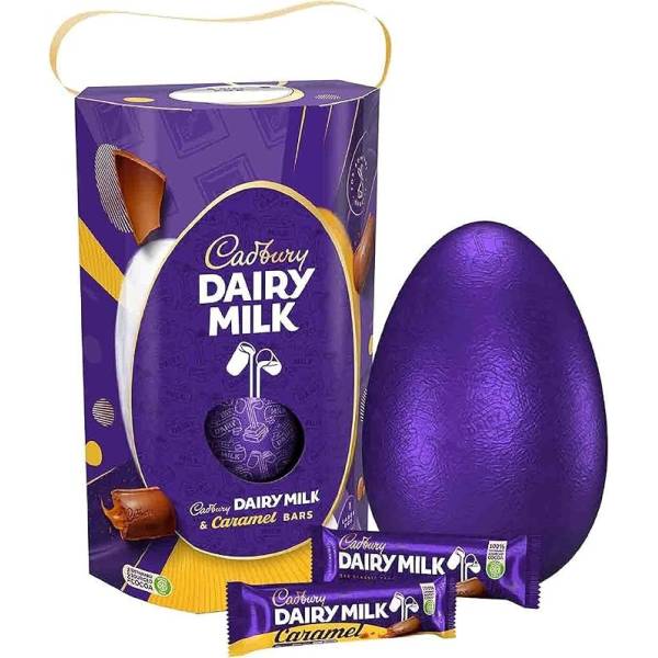 Cadbury's Dairy Milk Egg & 2 Caramel Bars 245g