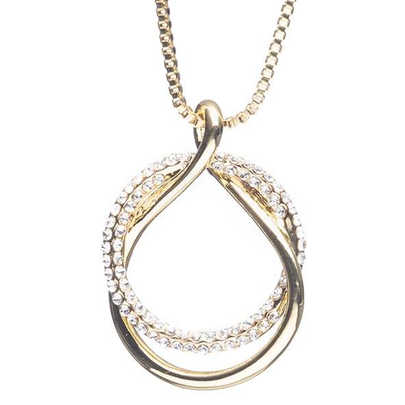 Gold Diamante Loop Pendant- Newgrange Living