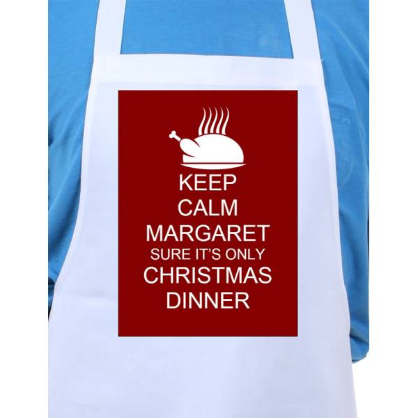 Keep Calm It's Christmas Dinner Personalised Apron