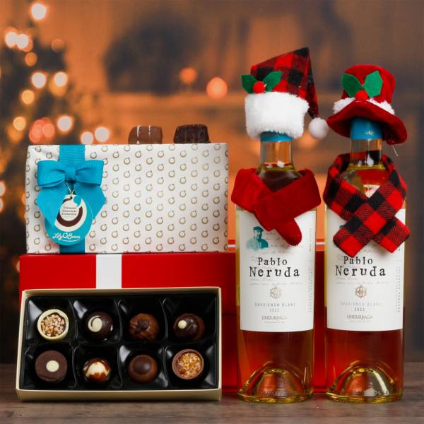 Double White Wine & Choc Hamper