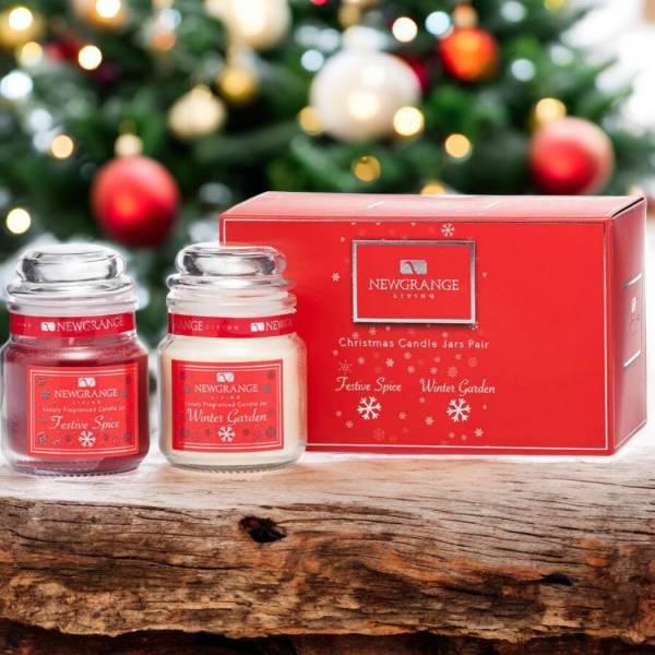 Christmas Candle Jars - Festive Spice & Winter Garden - Newgrange Living