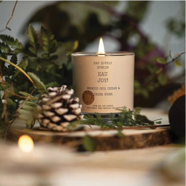 Eau Joy! Christmas Candle Jar (Smoked Oud, Fresh Cedar & Wild Irish Fern)