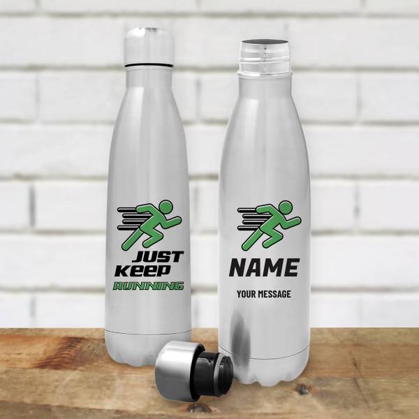 Just Keep Running... Personalised Bottle / Flask