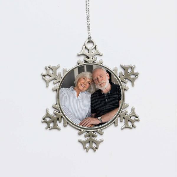 Any Photo - Snow Flake Christmas Tree Decoration