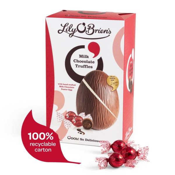 Lily O'Brien Milk Chocolate Egg With Chocolate Truffles 268g