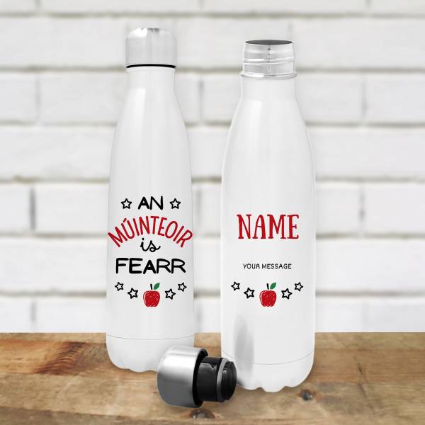 An Múinteoir Is Fearr (Best Teacher) - Personalised Bottle / Flask