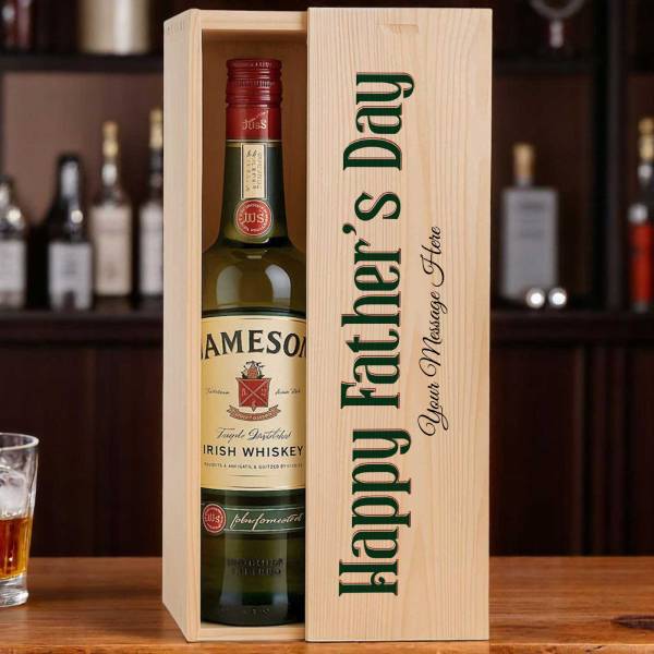 Happy Father's Day Personalised Whiskey Wooden Box