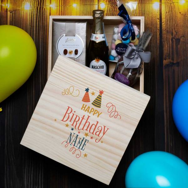 Personalised Happy Birthday Bubbles Gift Box