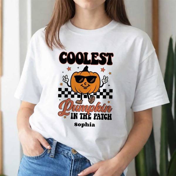 Coolest Pumpkin in the Patch Personalised T-Shirt