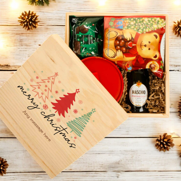 Personalised Festive Fizz & Treats Gift Box