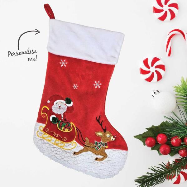 Santa Sleigh Personalised Stocking