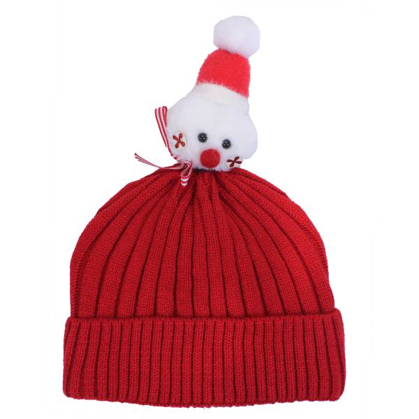 Kids Novelty Christmas Interchangeable Pom Pom Hat