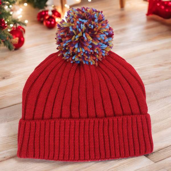 Kids Novelty Christmas Interchangeable Pom Pom Hat