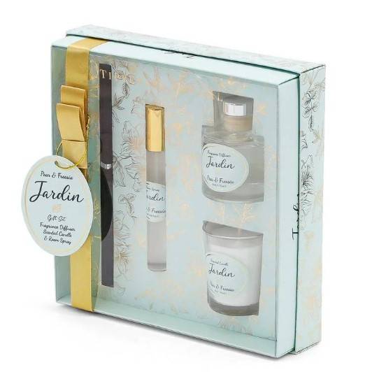 Tipperary Crystal Jardin Mini Diffuser, Candle & Room Spray - Pear & Freesia