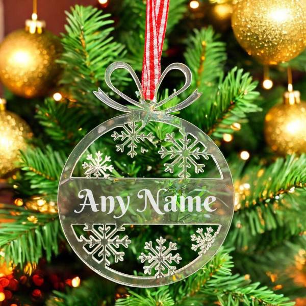 Christmas Baubles Personalised Hanging Decoration