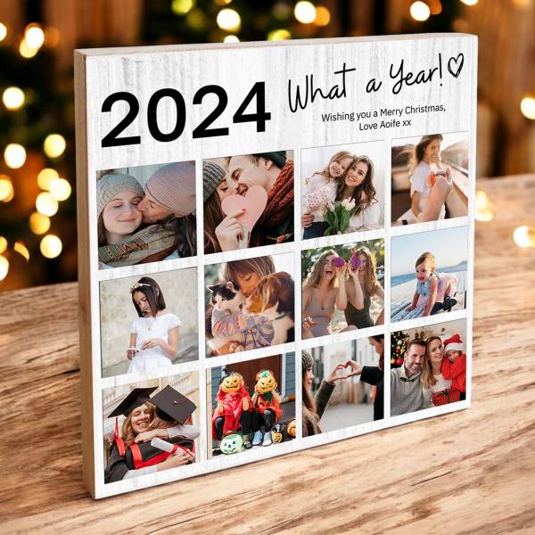 What a Year Photo Memories - Wooden Photo Blocks