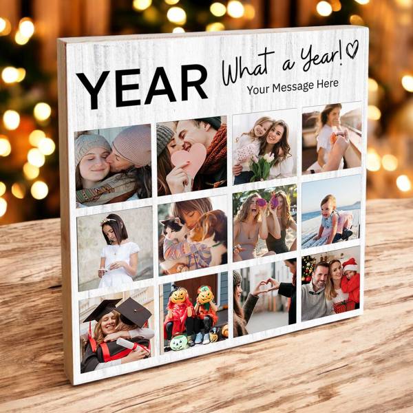 What a Year Photo Memories - Wooden Photo Blocks