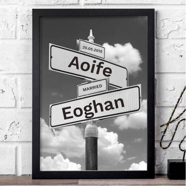 Street Sign Couple - Personalised Poster