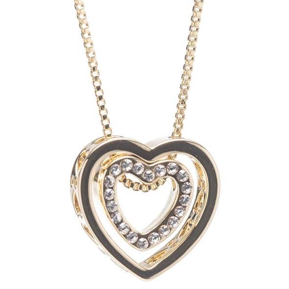 Gold Heart Intertwined Pendant - Newgrange Living