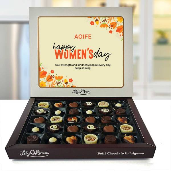 Happy Women's Day Flowers - Personalised Chocolate Box 290g