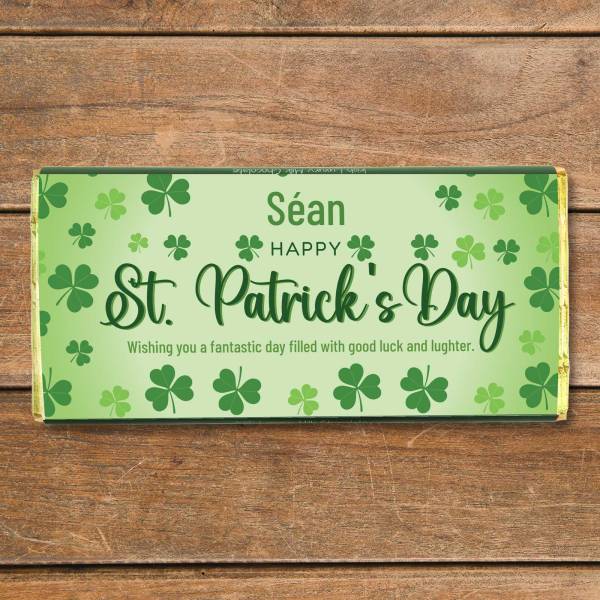 Happy St. Patrick's Day - Personalised Chocolate Bar