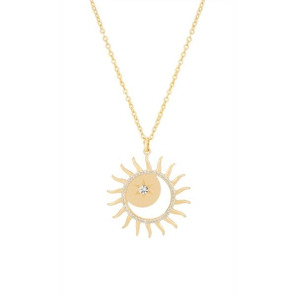 Tipperary Crystal Soleil Sun, Moon & Star Long Pendant Gold