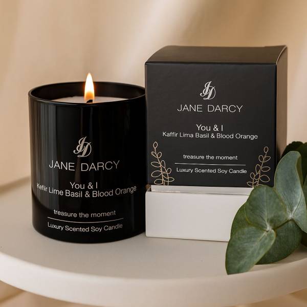 Jane Darcy You & I Kaffir Lime Basil & Blood Orange Candle