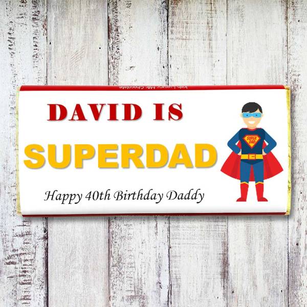 Superdad Personalised Chocolate Bar