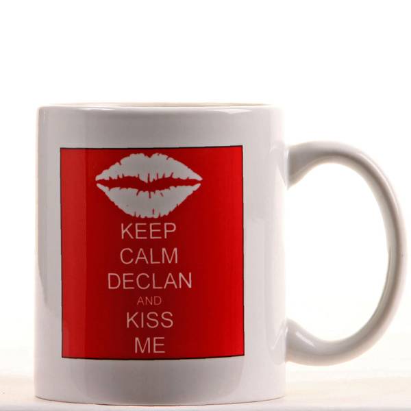 Keep Calm Kiss Me Personalised Mug