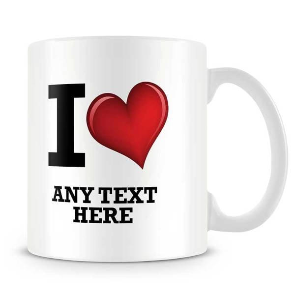 I Heart Personalised Mug