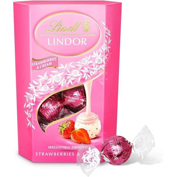 Lindt Lindor Strawberry & Cream 200g