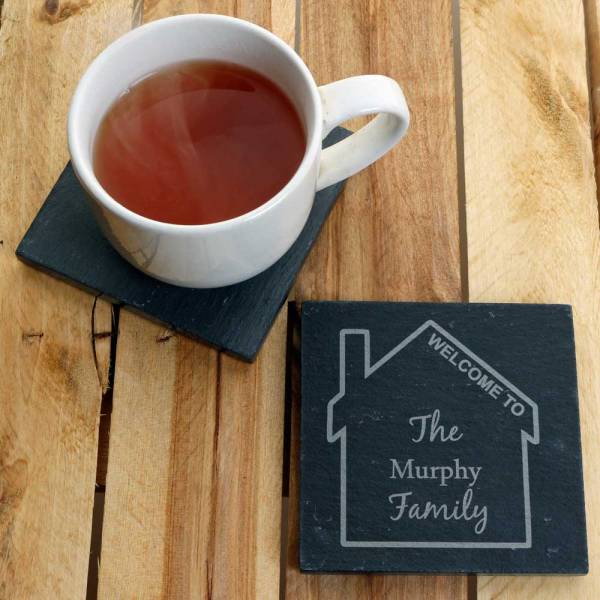 Slate Coasters - Family (Set of 4)