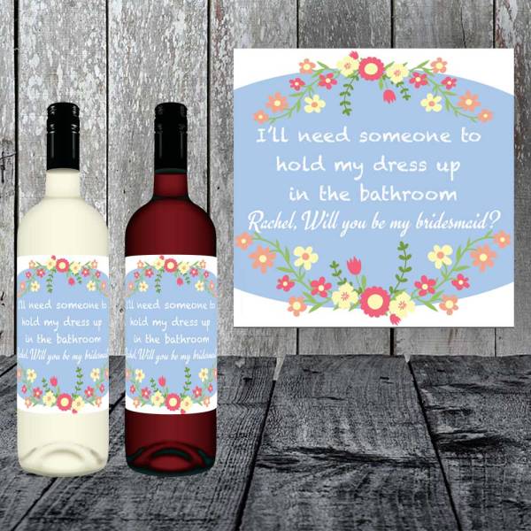 Bridesmaid Personalised Wine