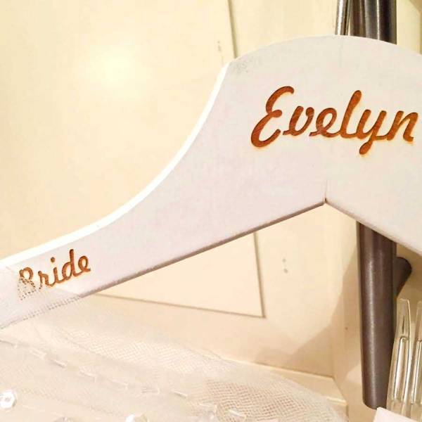 Three Part Personalised Wooden Hangers