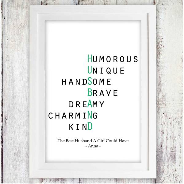 Husband Acrostic Poem Poster