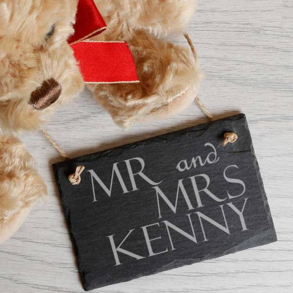 Wedding Surname Personalised Slate