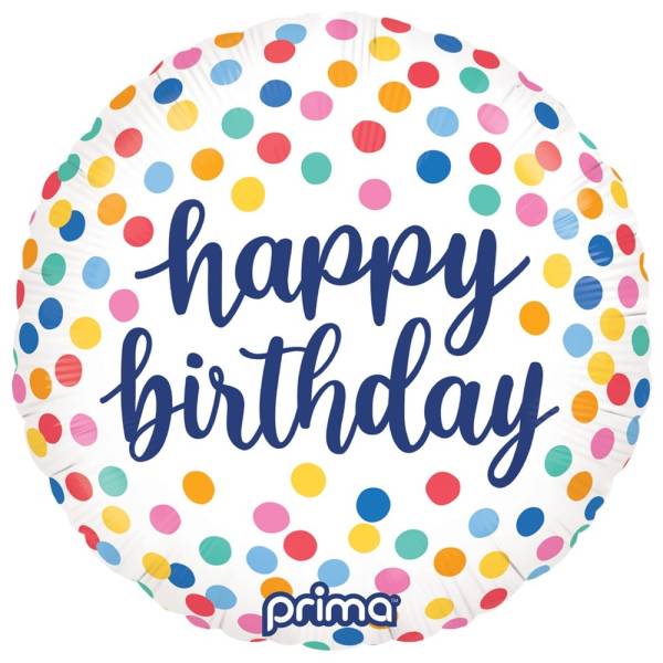 Happy Birthday Polka Dots Balloon