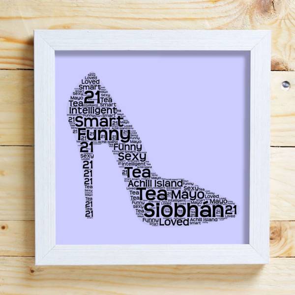 Shoe Word Cloud Box Frame