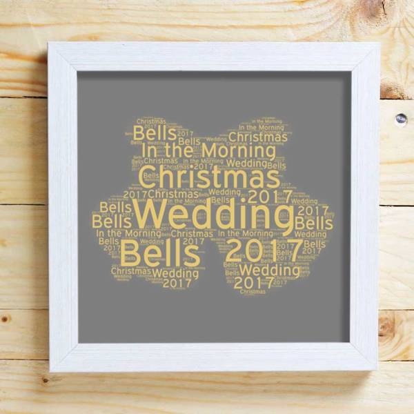 Bells Word Cloud Box Frame