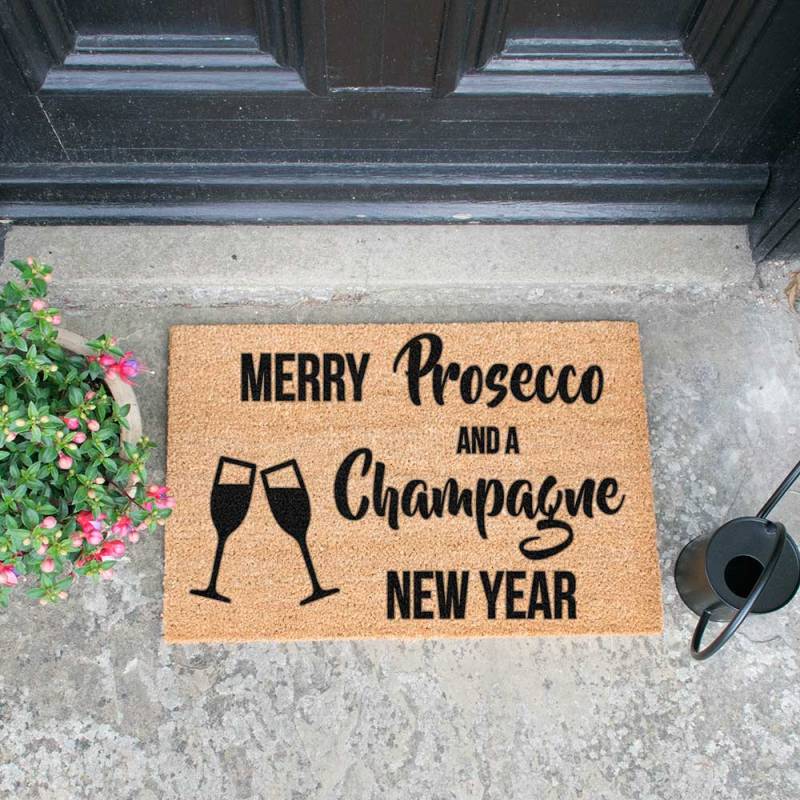 Champagne New Year Doormat